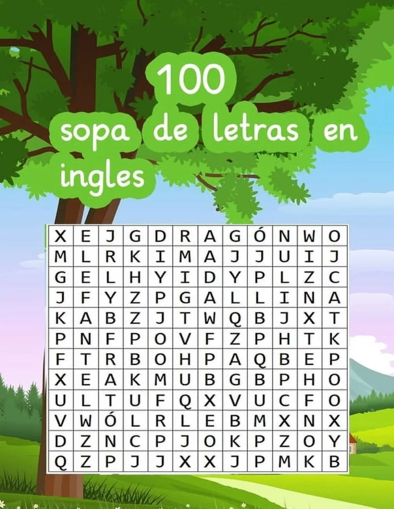 100 Sopa De Letras En Ingles Sopa De Letras En Ingles Para Ni Os Rompecabezas Paperback