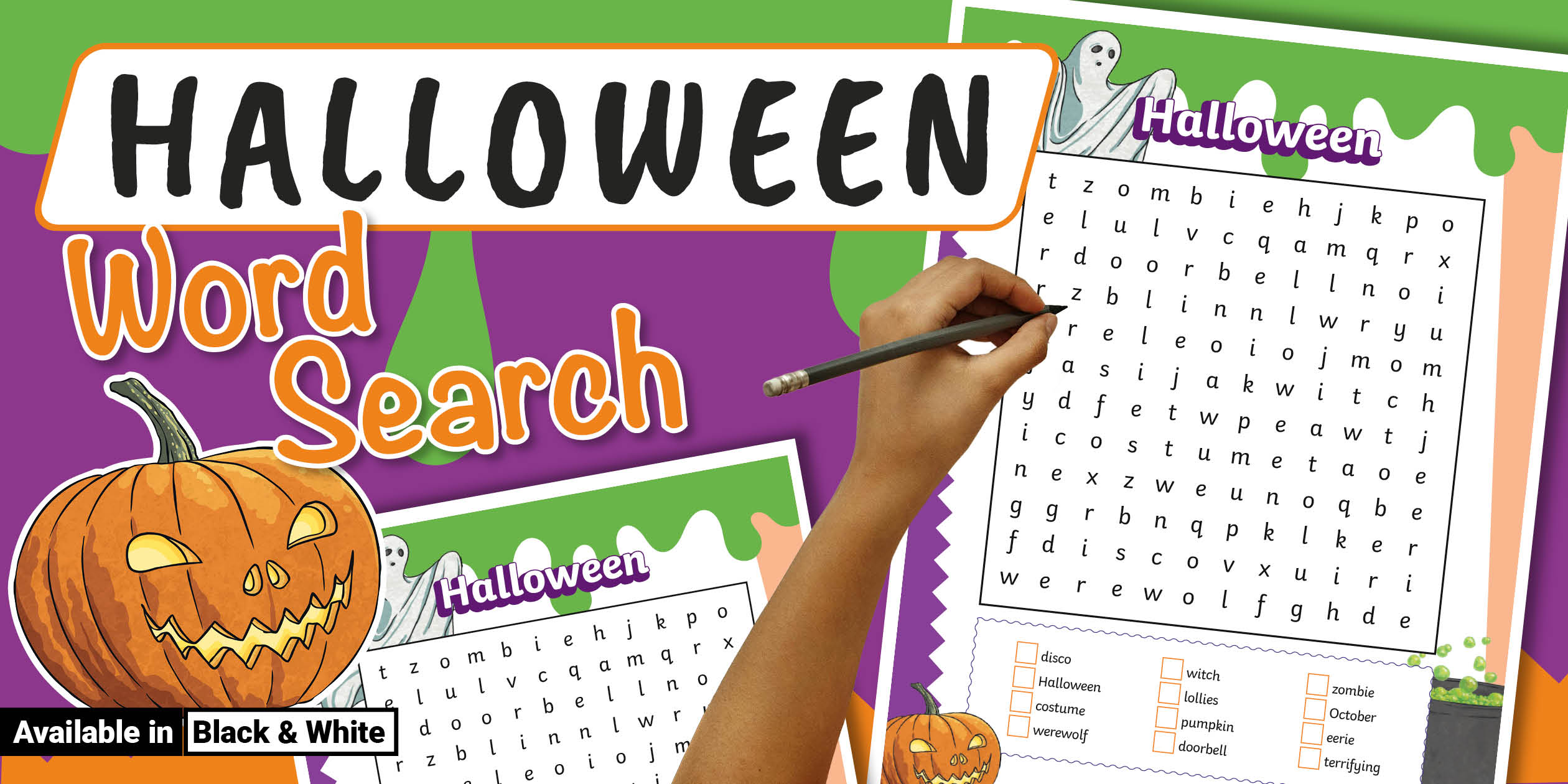 Au T2 T 10000352 Halloween Word Search