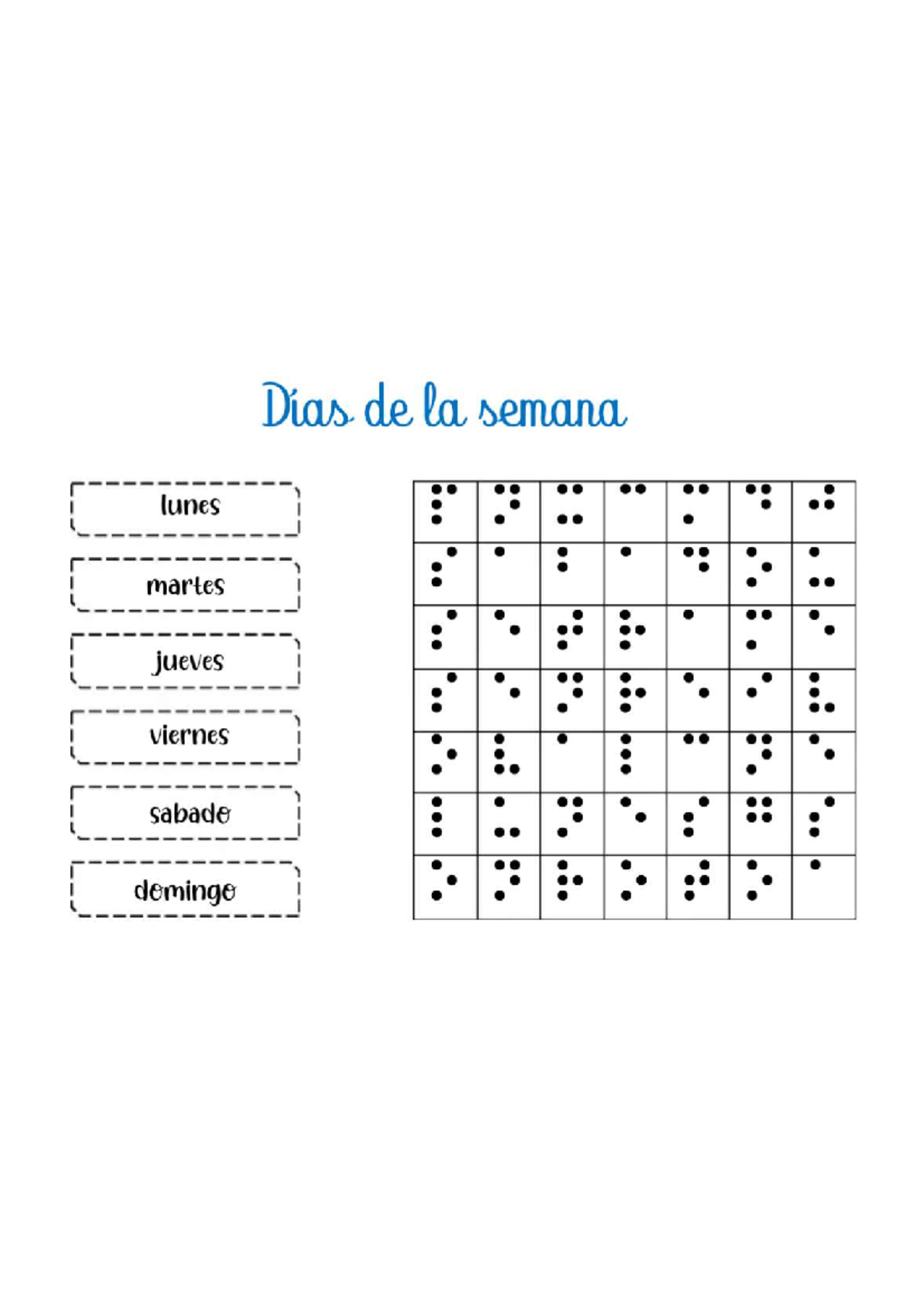 Braille Sopa De Letras