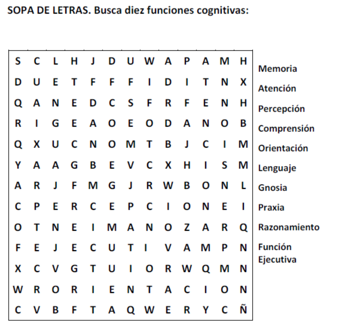 Cerebro Activo Sopa De Letras 7
