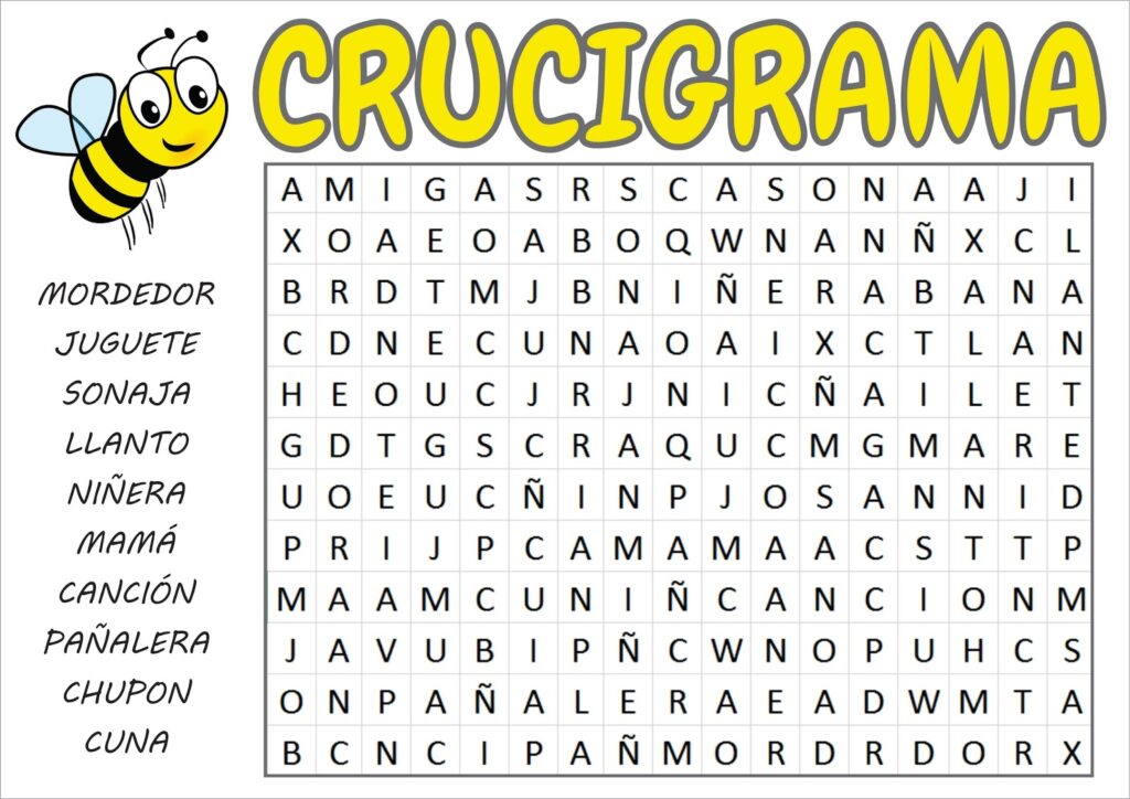 Crucigramas Juegos Para Baby Shower Crucigramas Juegos Para Baby Shower
