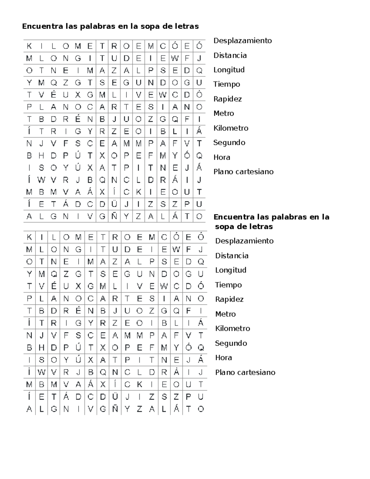 Encuentra Las Palabras En La Sopa De Letras