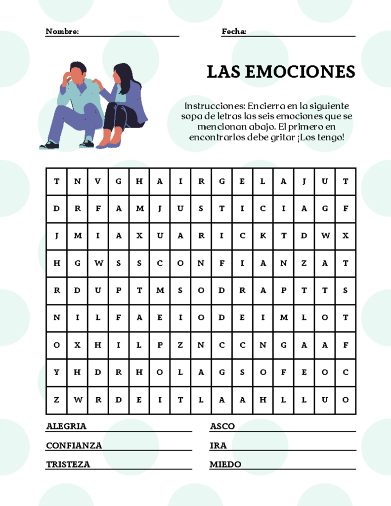 Hoja De Trabajo Digital De Sopa De Letras De Los Valores Humanos Escolar Colorido