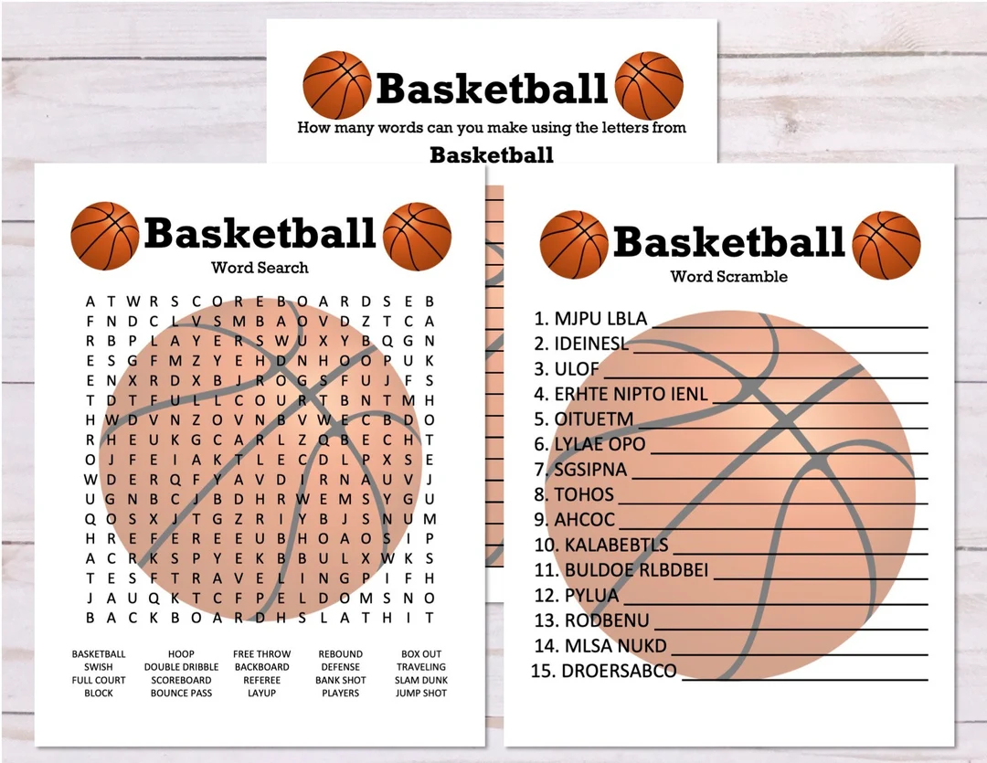 Juego De 3 Juegos De Baloncesto Sopa De