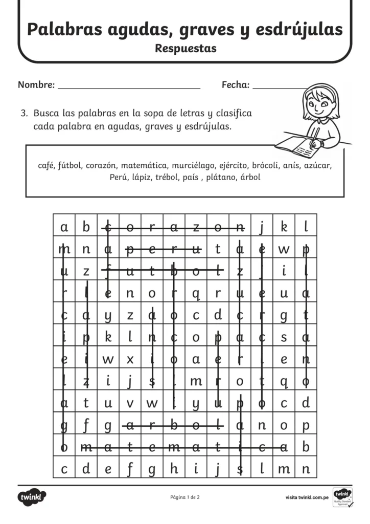 Palabras Agudas Graves Y Esdr julas Palabras Agudas Graves Y Esdr julas