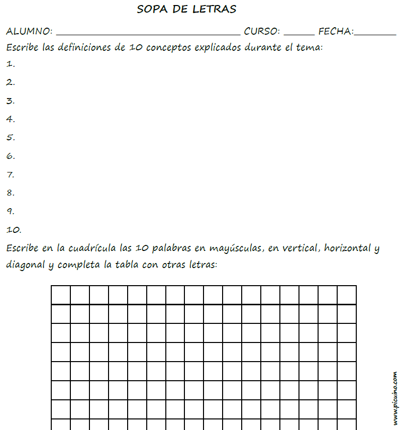 Recursos Sopa Letras Recursos Sopa Letras
