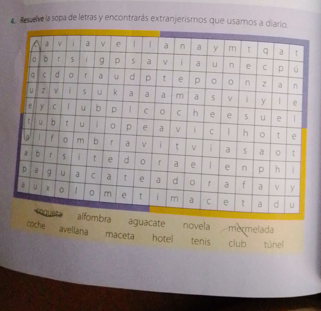 Resuelve La Sopa De Letras Y Encontrar S Extranjerismos Que Usamos A Diario A V I A V E L Resuelve La Sopa De Letras Y Encontrar S Extranjerismos Que Usamos A Diario A V I A V E L