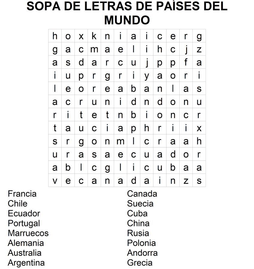 Sopa De Letras