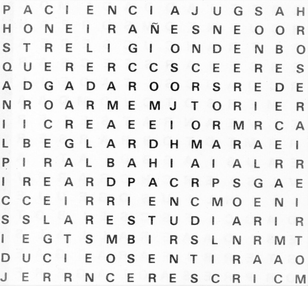 Sopa De Letras 4 Sopa De Letras 4