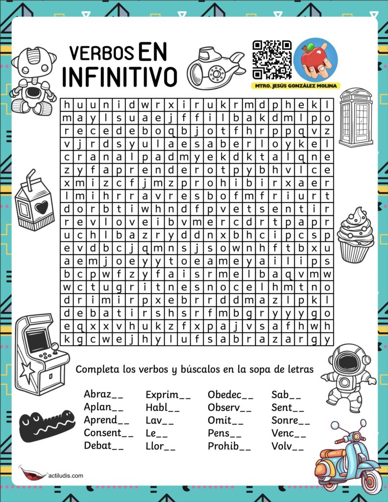 Sopa De Letras Con Verbos En Infinitivo Sopa De Letras Con Verbos En Infinitivo