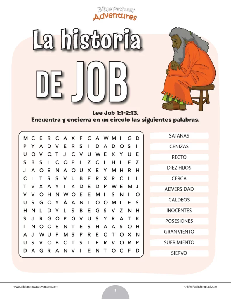 Sopa De Letras De La Historia De Job Sopa De Letras De La Historia De Job