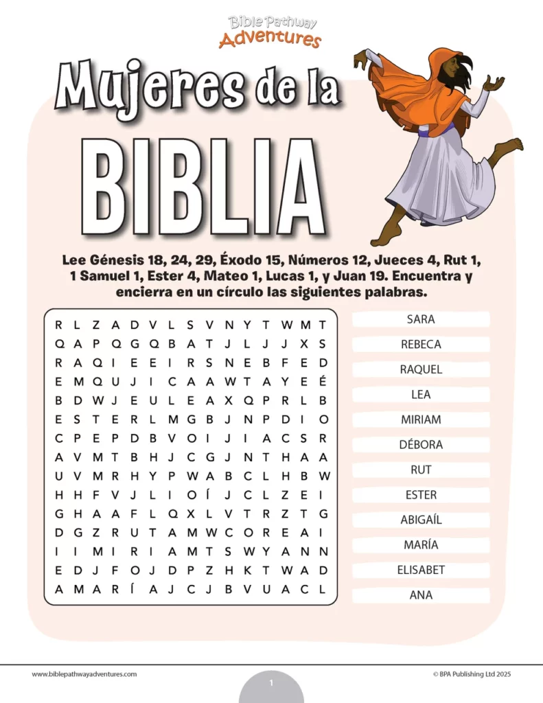 Sopa De Letras De Las Mujeres De La Biblia Sopa De Letras De Las Mujeres De La Biblia