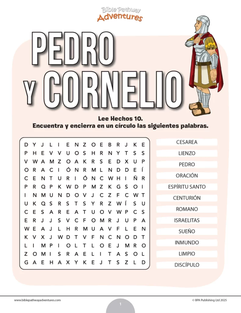 Sopa De Letras De Pedro Y Cornelio Sopa De Letras De Pedro Y Cornelio