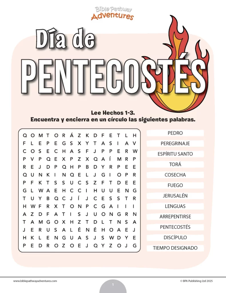 Sopa De Letras Del Dia De Pentecostes Sopa De Letras Del Dia De Pentecostes