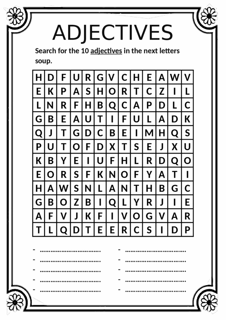 Sopa De Letras Ingles