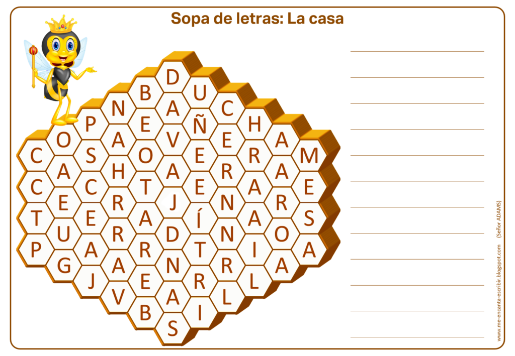 Sopa De Letras La Casa