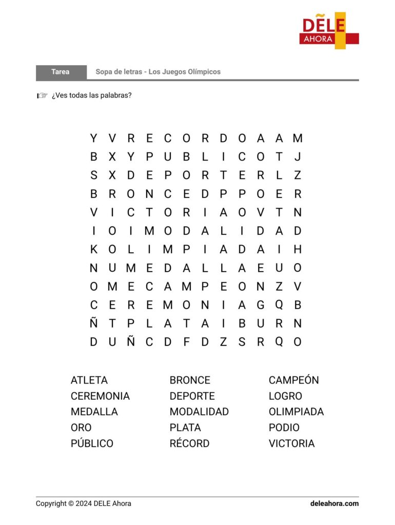 Sopa De Letras Los Juegos Olimpicos Sopa De Letras Los Juegos Olimpicos