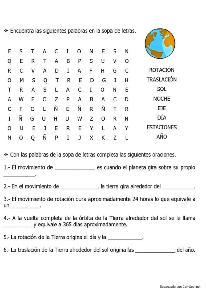 Sopa De Letras Movimientos De La Tierra Y Coordenadas Sopa De Letras Movimientos De La Tierra Y Coordenadas