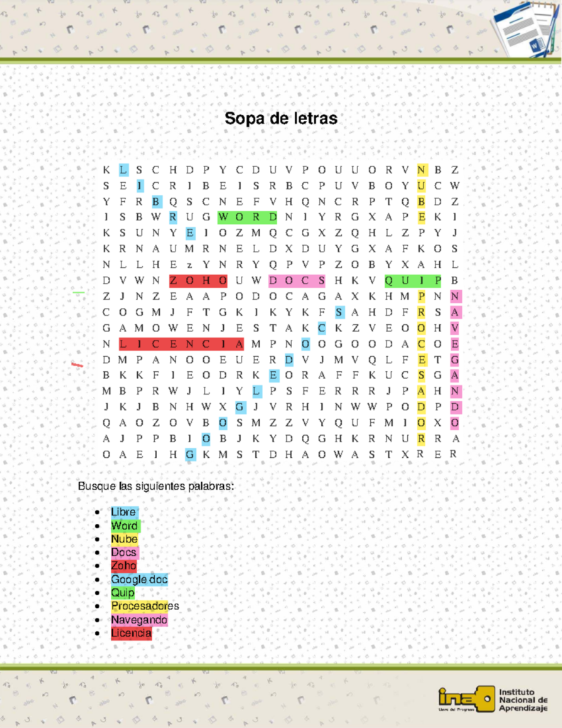 Sopa De Letras Palabras Clave Y Busqueda De Terminos Sopa De Letras Palabras Clave Y Busqueda De Terminos