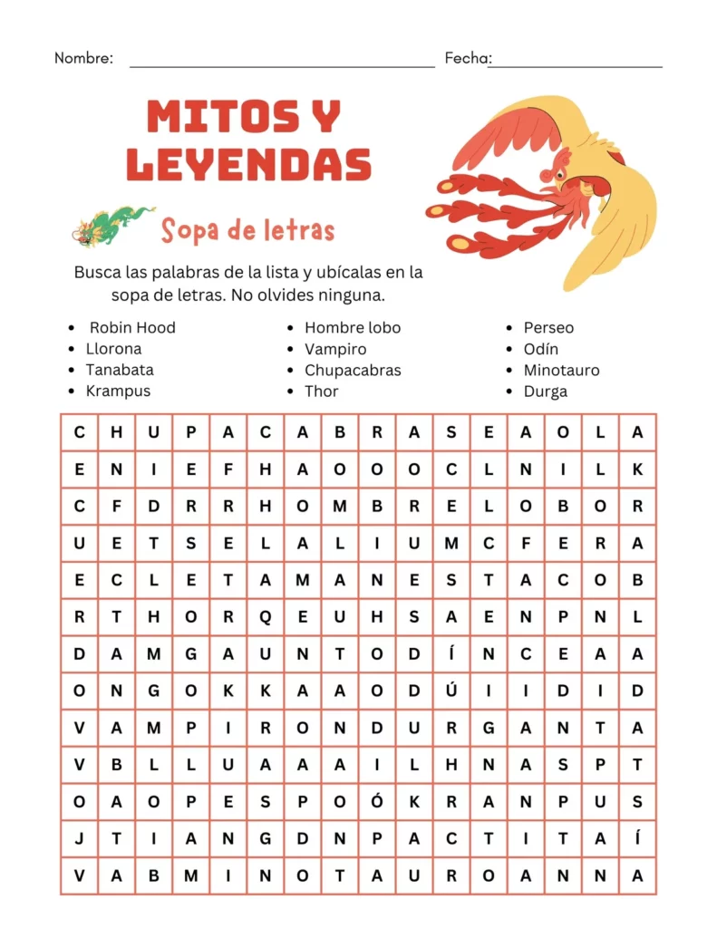 Sopa De Letras Para Imprimir
