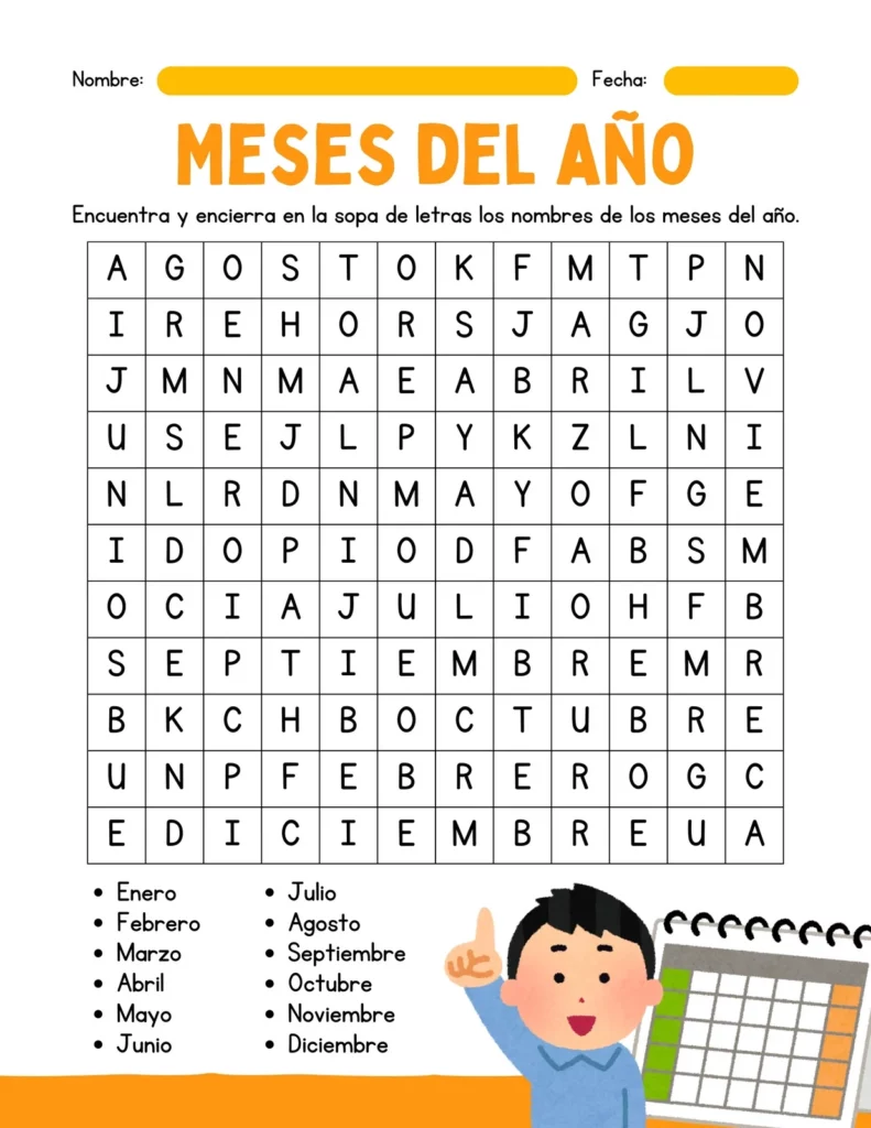 Sopa De Letras Para Imprimir