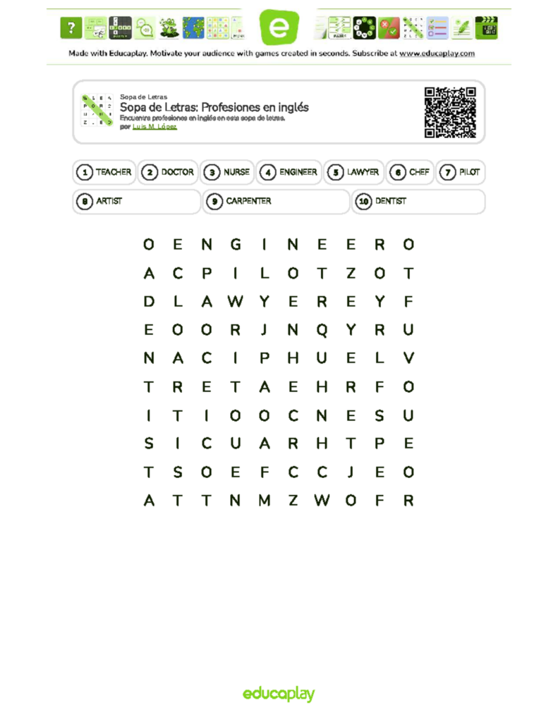 Sopa De Letras Profesiones En Ingles 26144012 Sopa De Letras Profesiones En Ingles 26144012