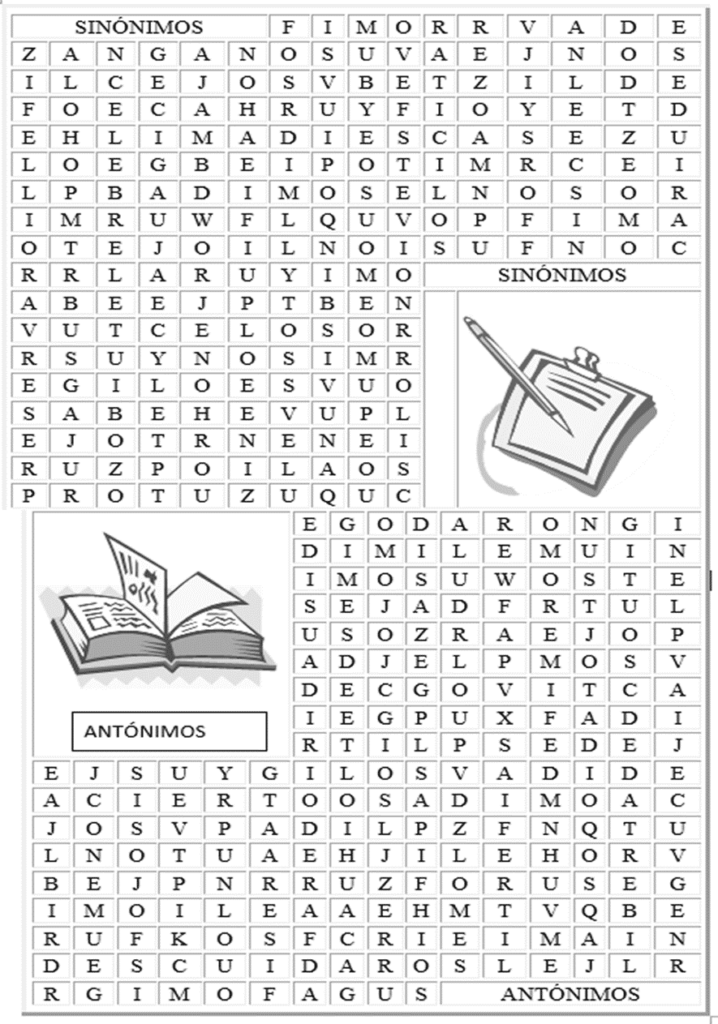 Sopa De Letras Sinonimos Y Antonimos Sopa De Letras Sinonimos Y Antonimos
