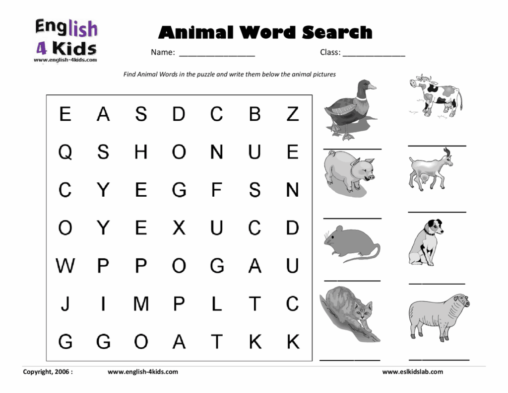 Sopa De Letras Sobre Animales 1 Sopa De Letras Sobre Animales 1