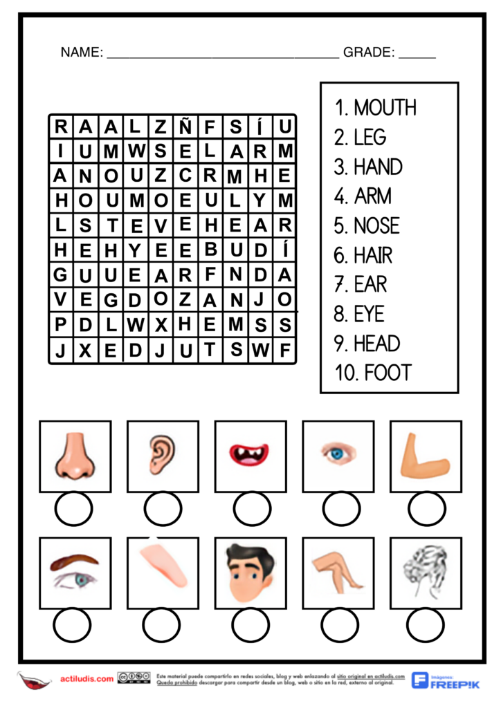 Sopa De Letras The Body Sopa De Letras The Body