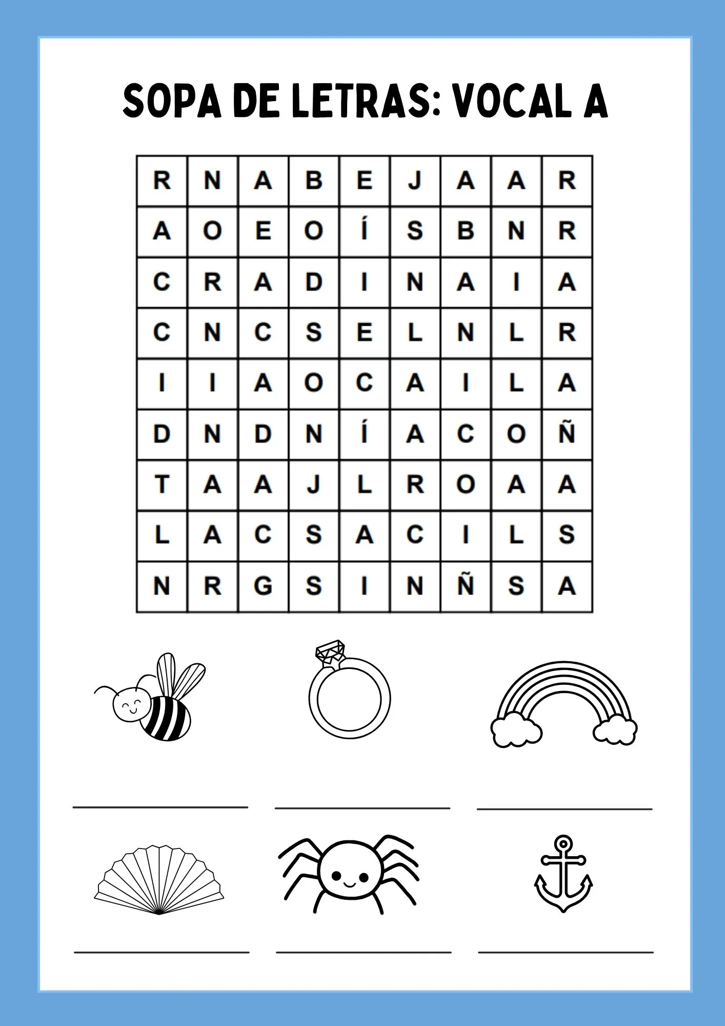 Sopa De Letras Vocales 1