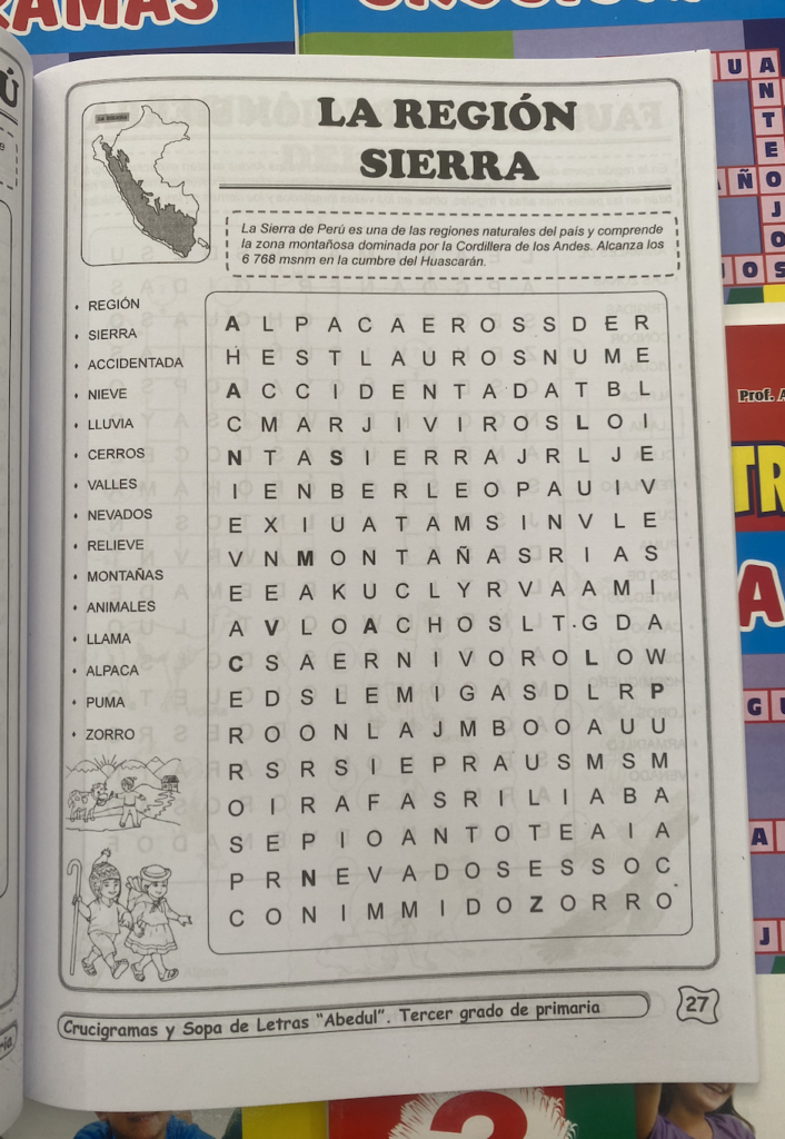 Sopa De Letras Y Crucigrama De 3ro Primaria Sopa De Letras Y Crucigrama De 3ro Primaria