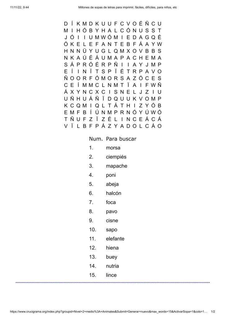 Sopa Letras 1pdf Sopa Letras 1pdf