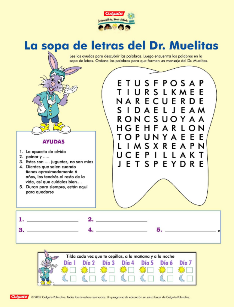 Sopa Letras Dr Muelitas Sopa Letras Dr Muelitas