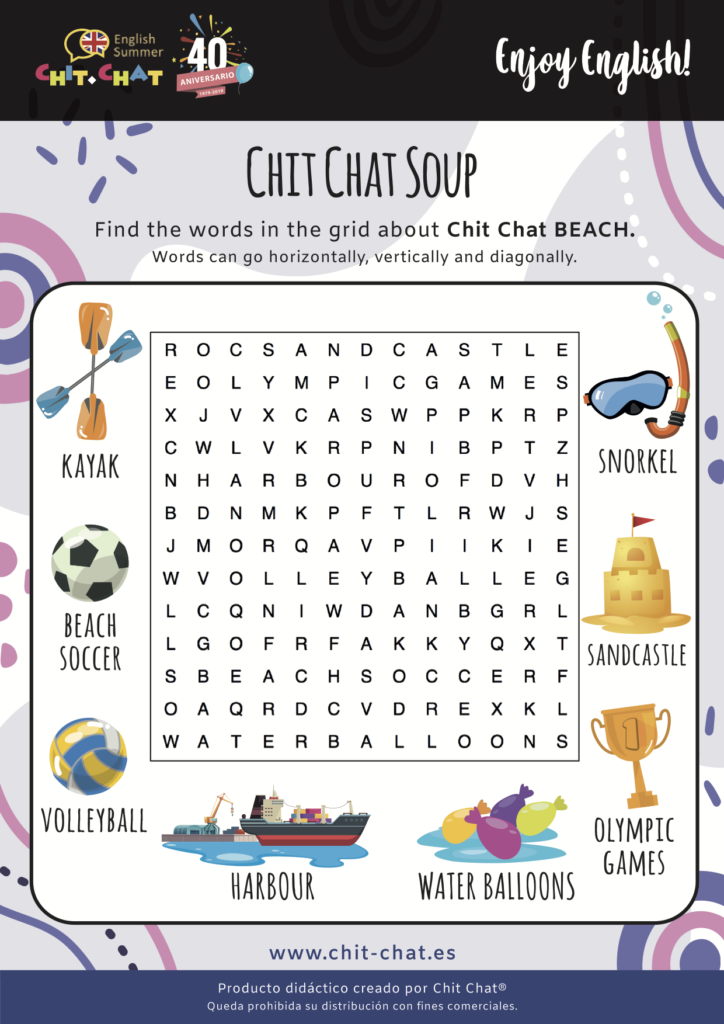 Sopas De Letras Chit Chat Camp Sopas De Letras Chit Chat Camp