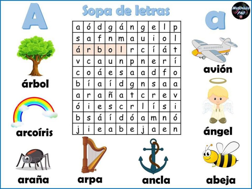 Sopas De Letras Del Abecedario Sopas De Letras Del Abecedario