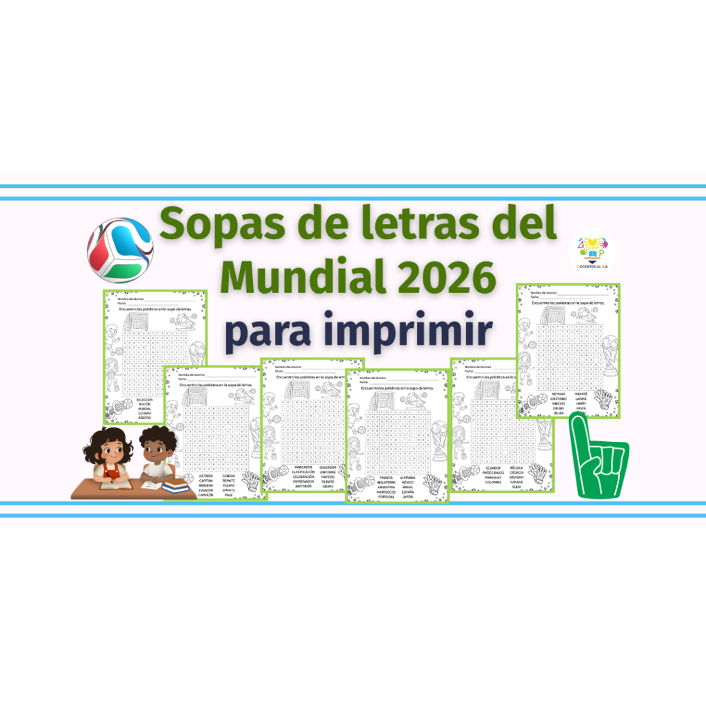 Sopas De Letras Del Mundial 2026 Para Imprimir Sopas De Letras Del Mundial 2026 Para Imprimir