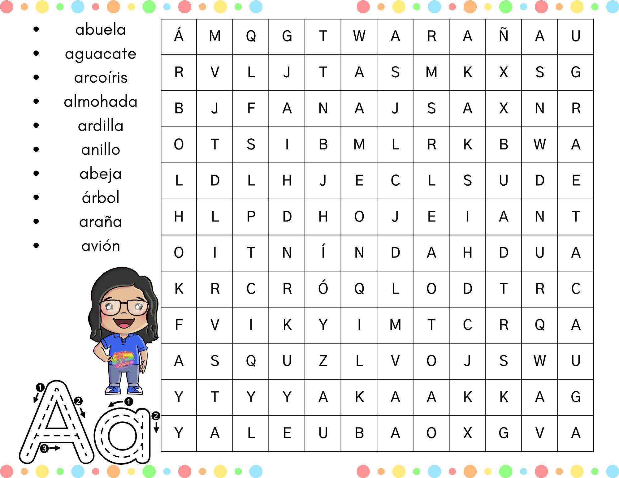 Sopas De Letras El Abecedario Escondido