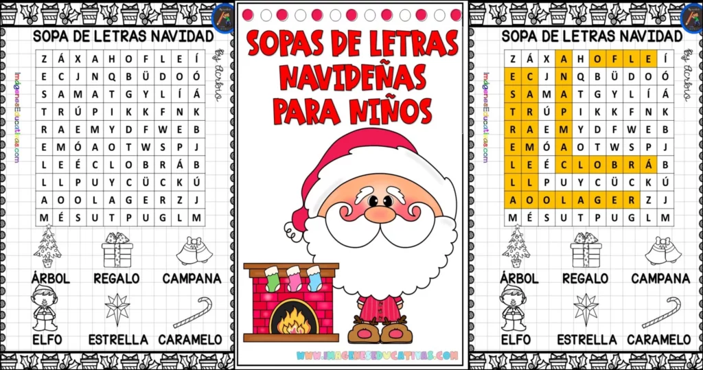 Sopas De Letras Navidenas Para Ninos