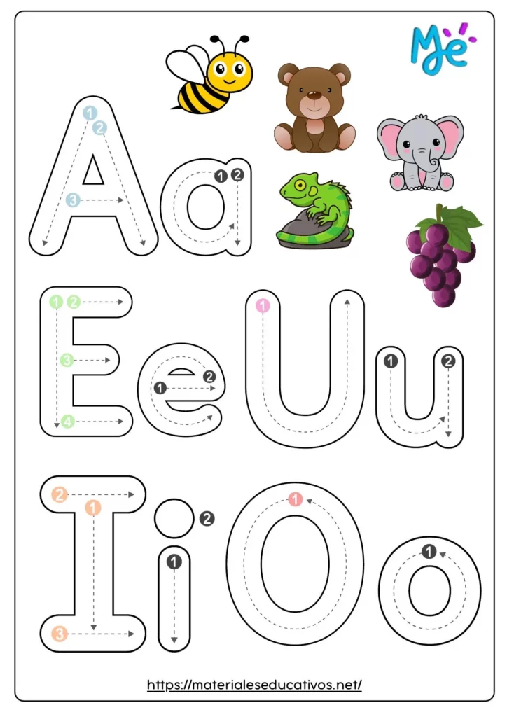 Sopas De Letras Para Imprimir Vocales