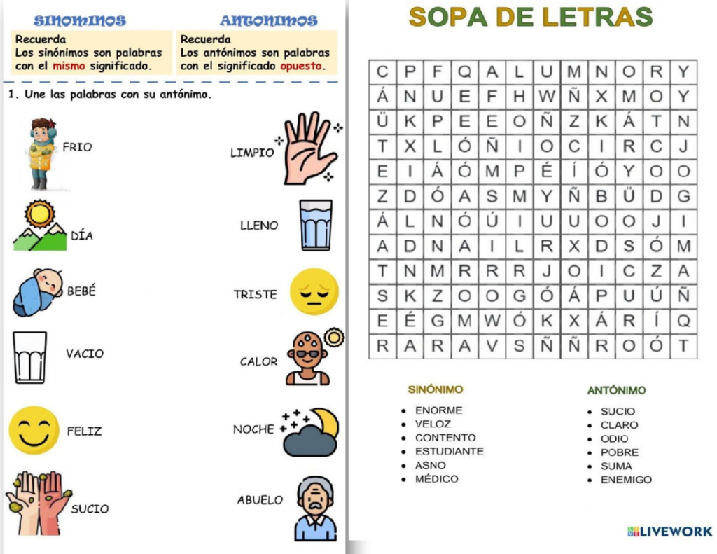 Tarea 2 Sinonimos Y Antonimos Sopa De Letras Lngua Y Literatura Tarea 2 Sinonimos Y Antonimos Sopa De Letras Lngua Y Literatura