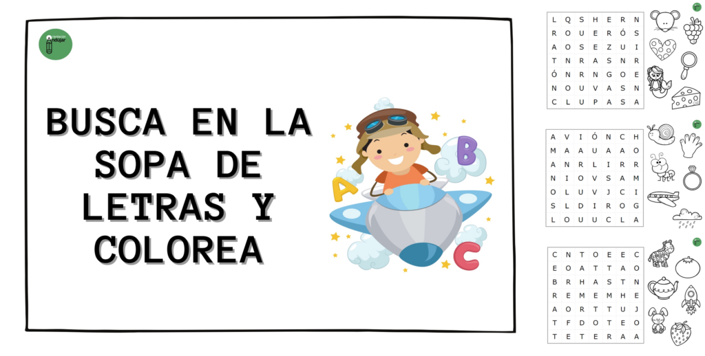 Trabajamos La Competencia Semantica Y La Atencion Busca En La Sopa De Letras Y Colorea